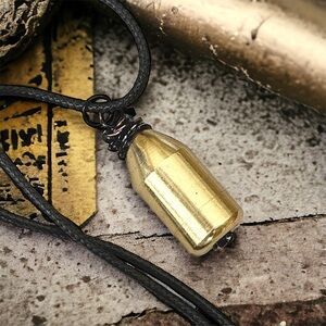 Real Brass Faux Bullet Pendant